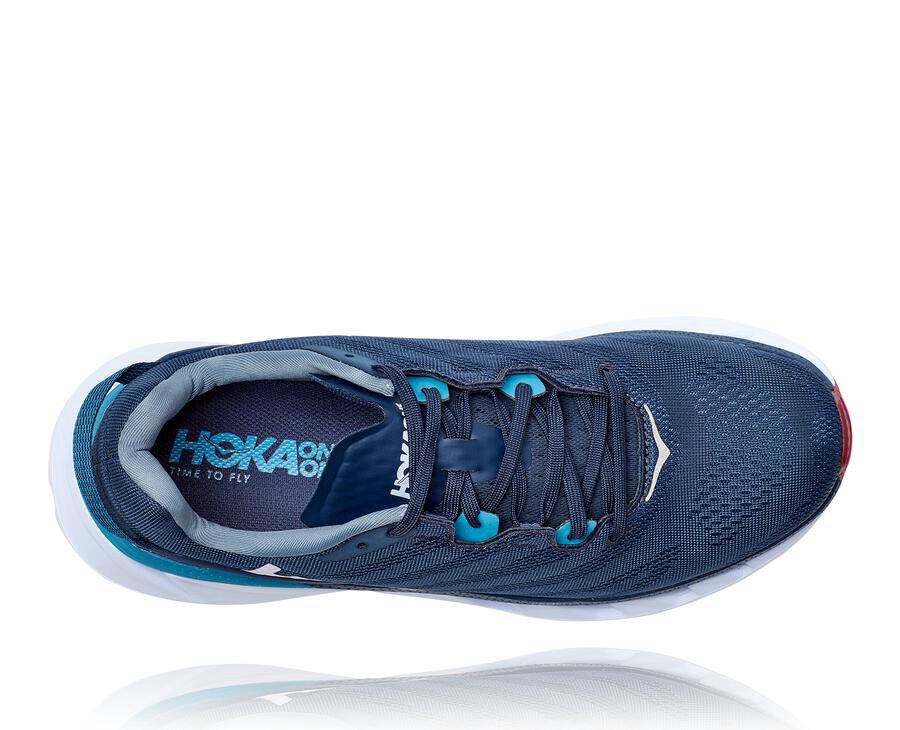 Running Shoes Mens - Hoka One One Elevon 2 - Navy/White - OBIUFCX-12